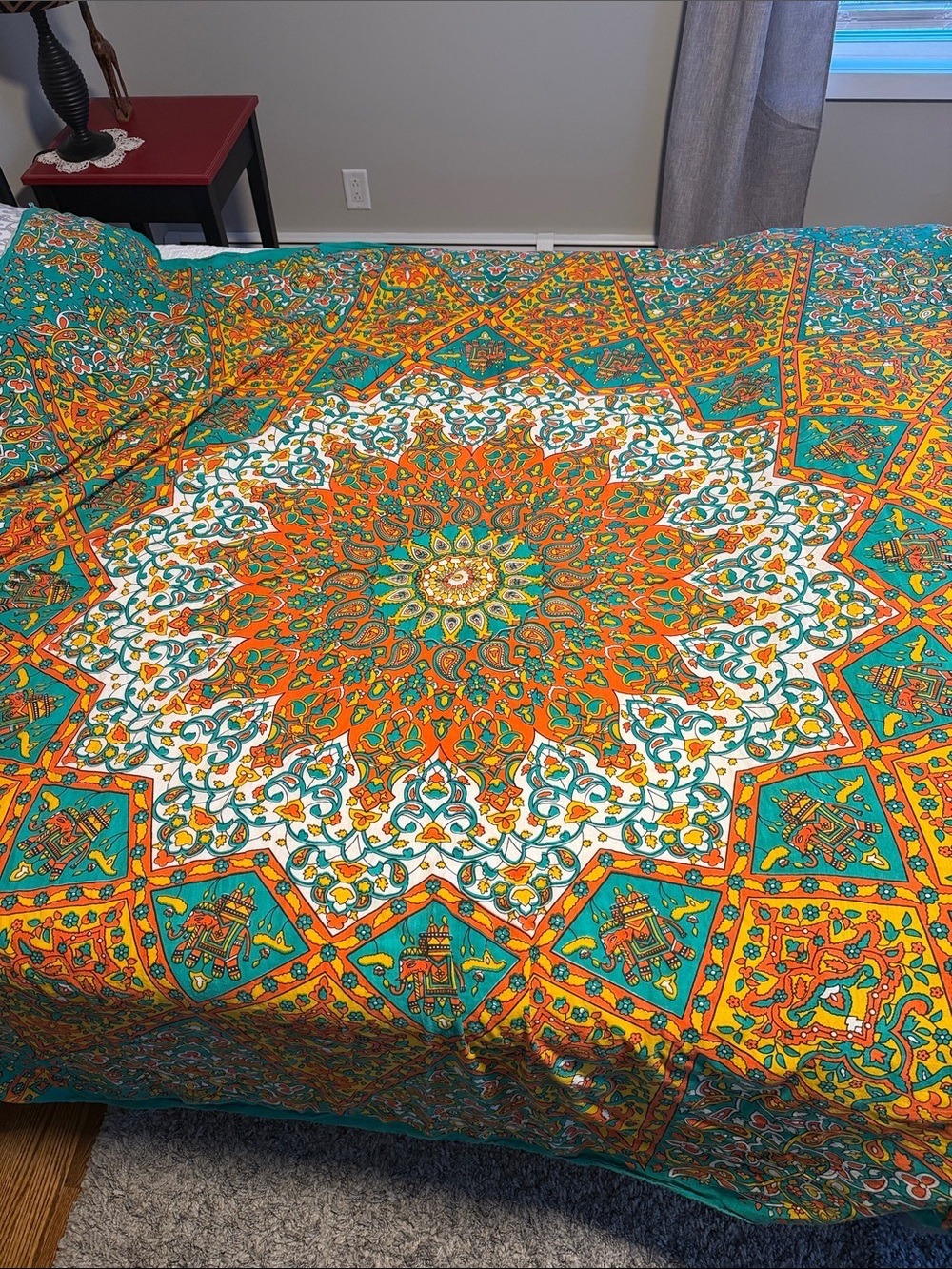 Vintage Mandala Bedspread Beach Blanket Wall Hanging Boho